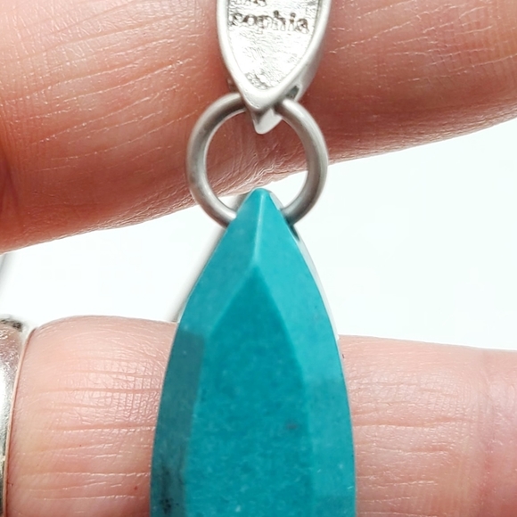 Lia Sophia Turquoise pendant long necklace - Picture 4 of 5